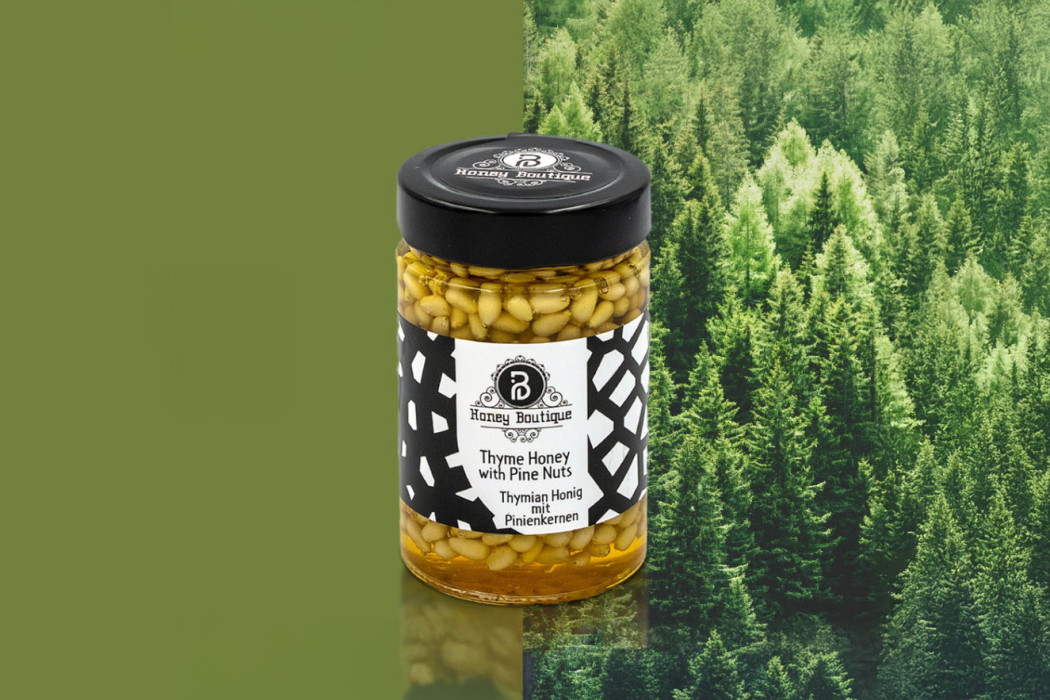 Thyme Honey with Pine Nuts